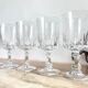 6 red wine glasses in Arques crystal, Louvre model.