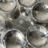 Vintage stainless steel ice cream bowls and tray