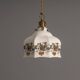 Hanging glass lampshade, vintage (hand-painted)