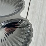 Silver-plated three-compartment serving tray