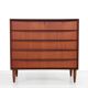 Vintage Danish design wide chest of drawers in teak