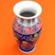 Baluster vase Polychrome ceramic Floral decoration