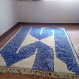 Traditional Moroccan rug, natural wool, 3 x 2 m.