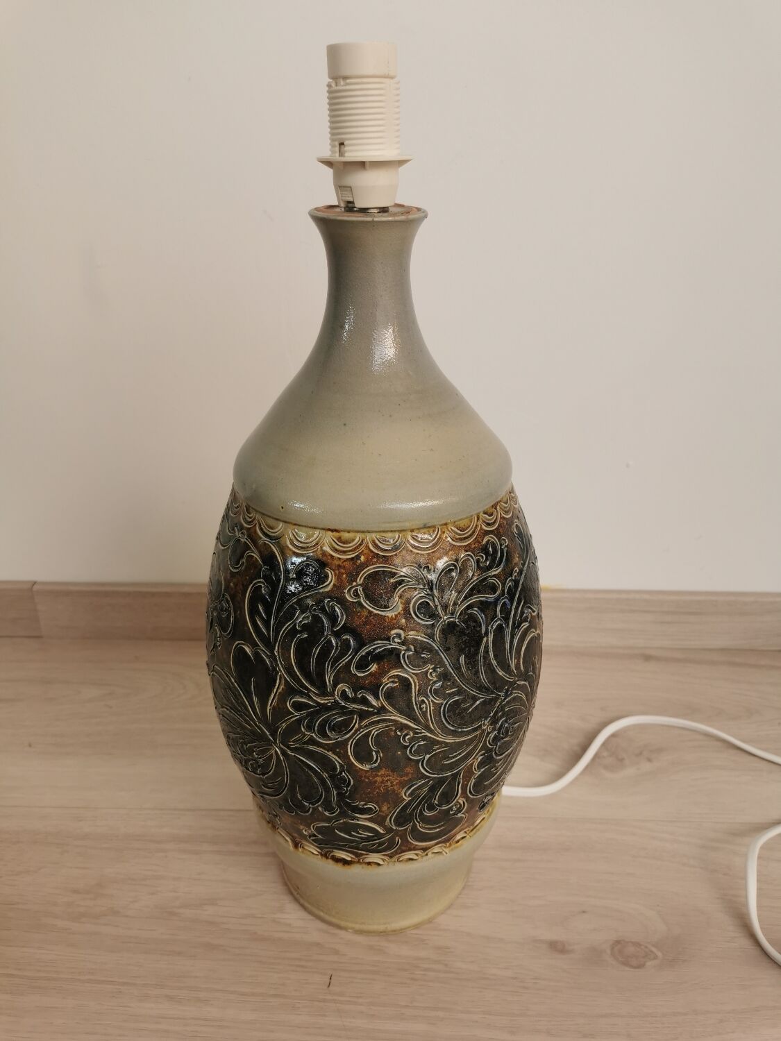 Lamp foot in stoneware Vintage Betschdorf Rémy fils