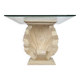 Magnussen Ponte shell-shaped console or table base with original glass top