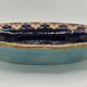 Oval dish in glazed earthenware by M. P. Chevallier, Manufacture des Émaux