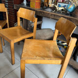 5 chaises empilables vintage — Rainer Schell  Schlapp Möbel 1960s