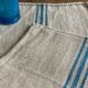 Hemp grain bag, blue stripes