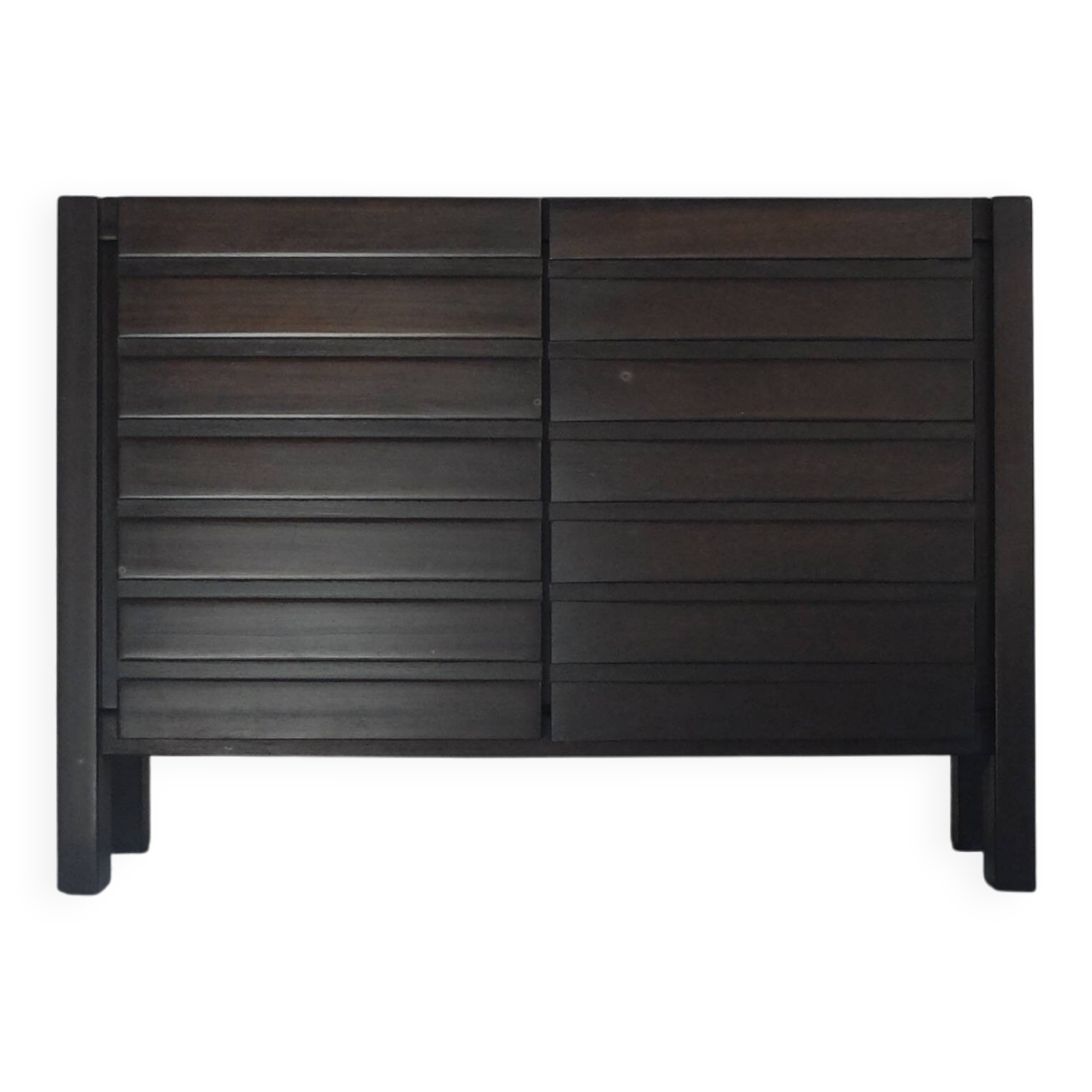 Buffet or sideboard with double doors made of Iroko wood.