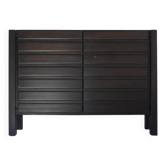 Buffet or sideboard with double doors made of Iroko wood.