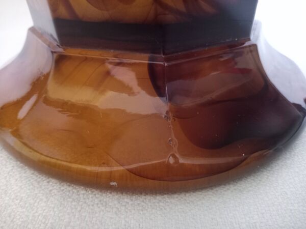 George Davidson ''cloud glass'', 1922 - Vase Art Déco en verre couleur ambre