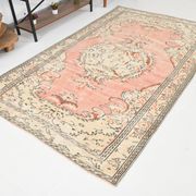 5x9 Madallion Pastel Vintage Rug, 263x160Cm