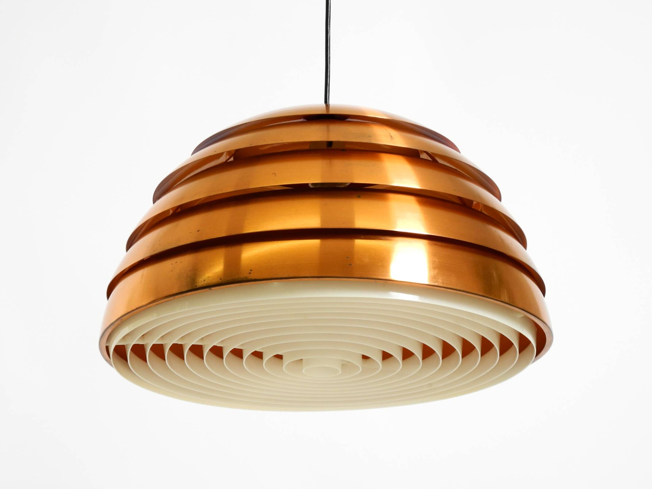 Original 1960s copper slat pendant lamp by Hans-Agne Jakobsson for Markaryd