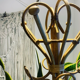 Vintage rattan coat rack