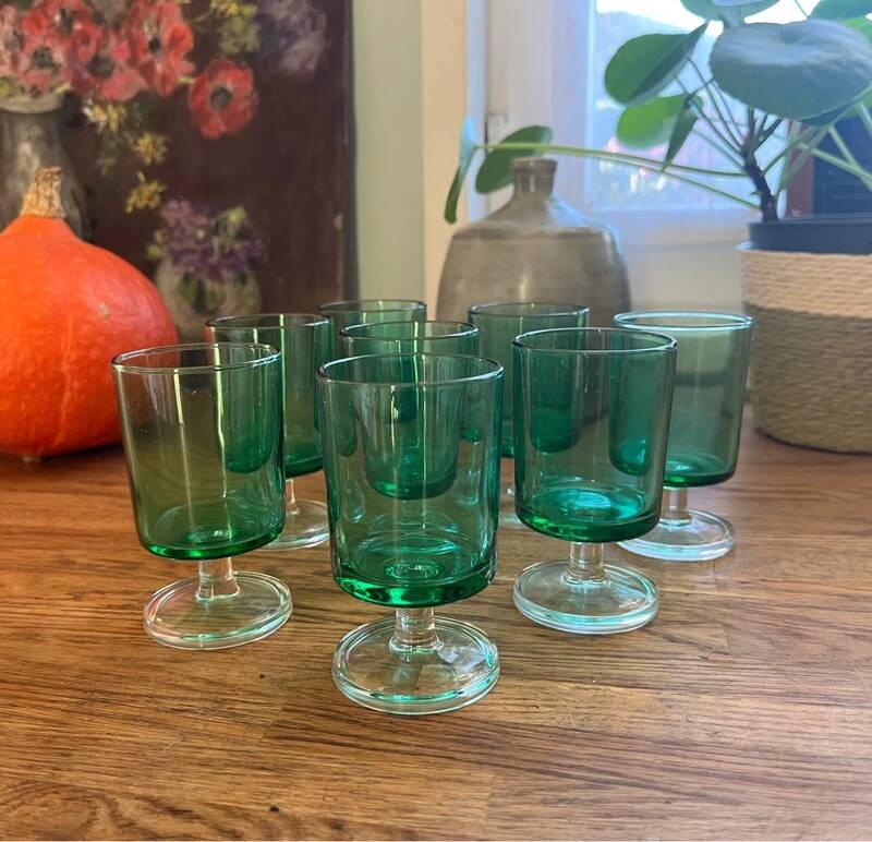 Vintage digestif glasses
