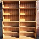 Pine bookcase (251 x 49 x height 288 cm)