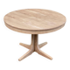 Scandinavian round extendable dining table Baumann stripped teak 1960