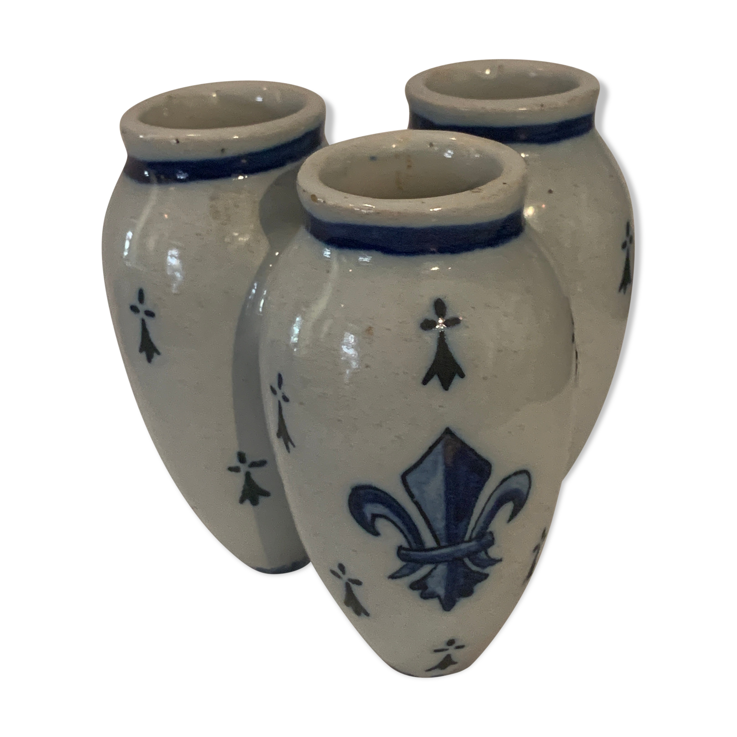 Vase Quimper fleur de lys