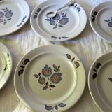 6 dessert plates from St Amand, "Sologne" model, in very good condition