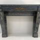 Napoleon III fireplace in blue Turquin marble from the 19th century.