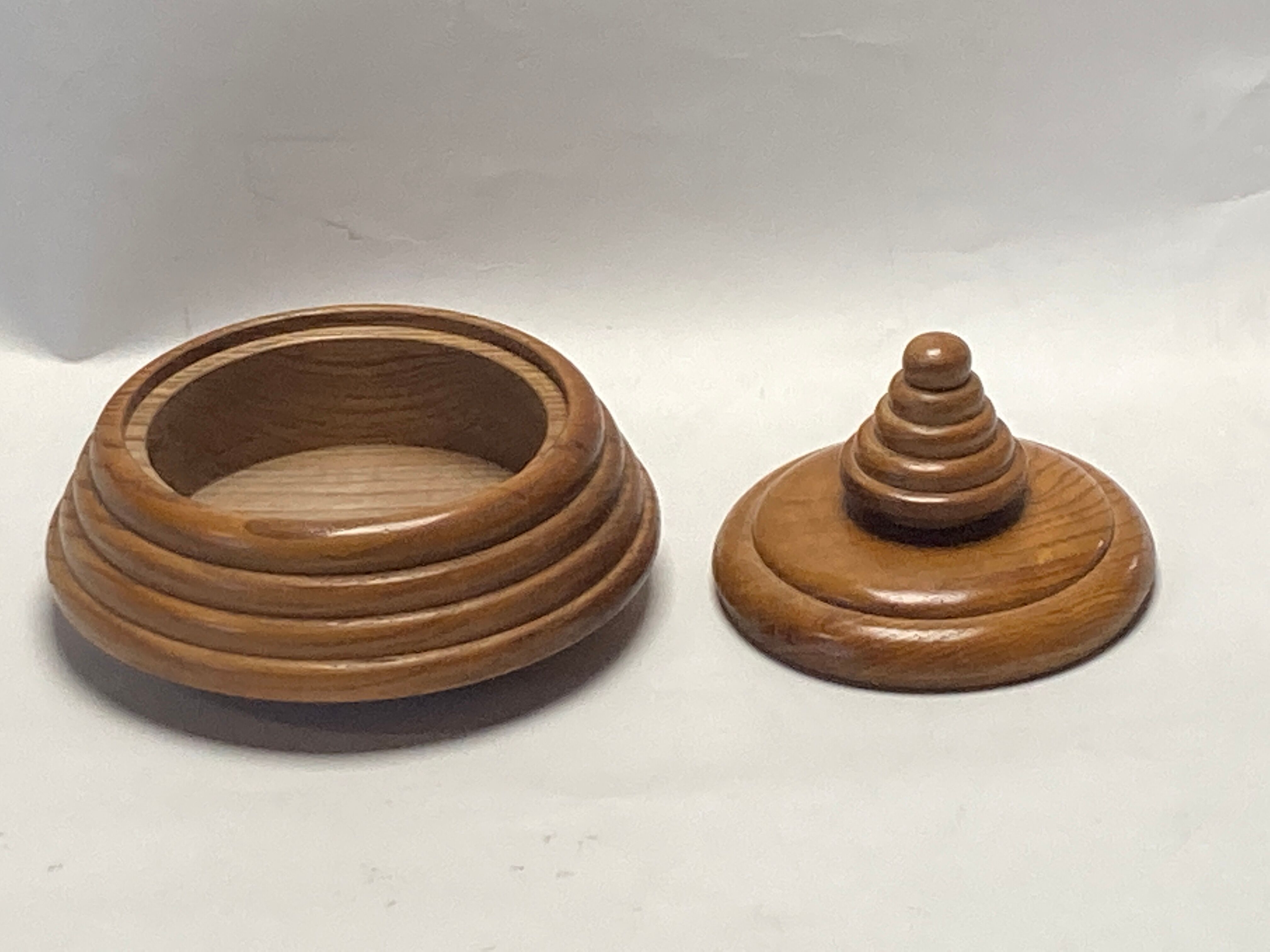 Dutch modernist wood turnt container or pot