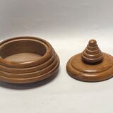 Dutch modernist wood turnt container or pot