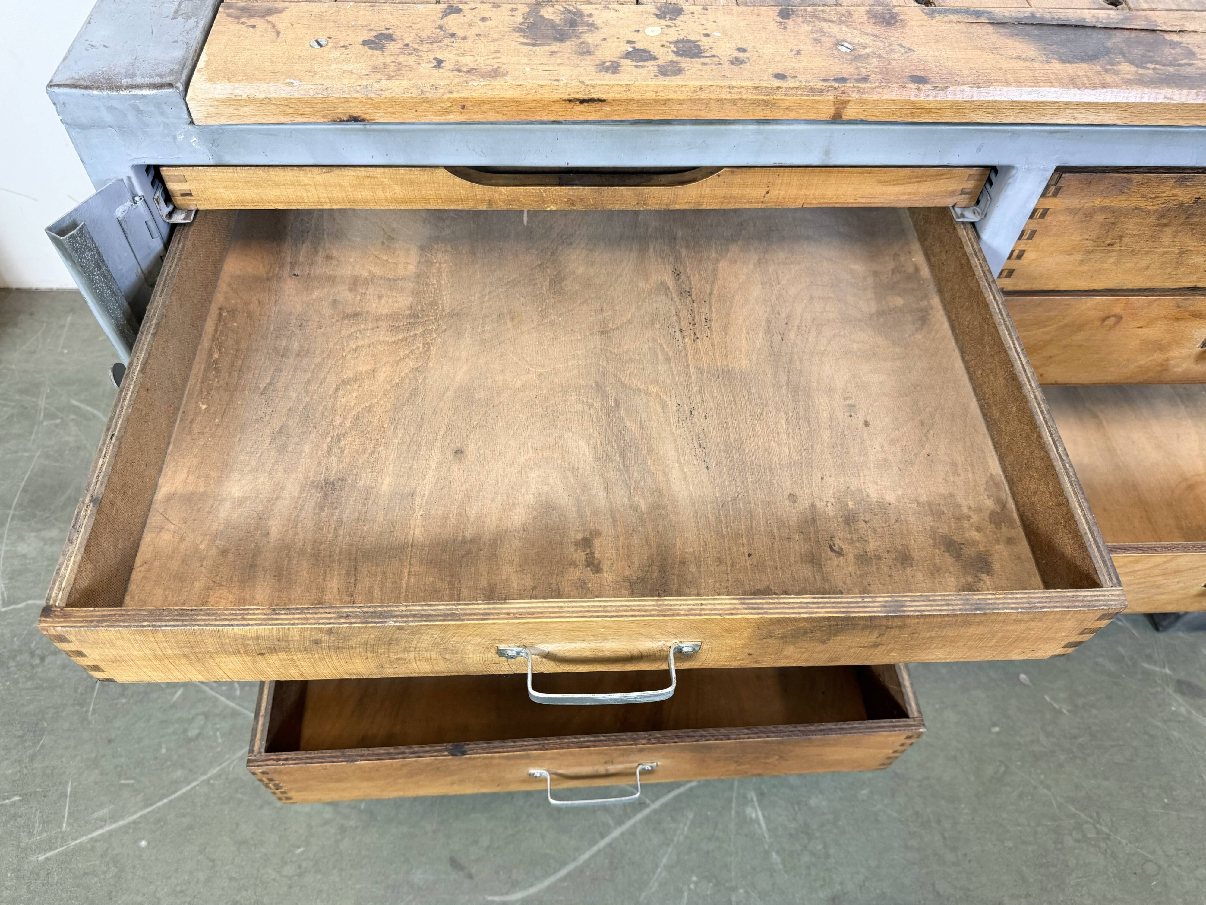 Vintage Grey Industrial Chest of Drawers, 1960s