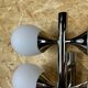 2x 60s 70s 6-bulb Sputnik wall lights by Kaiser Leuchten opal glass