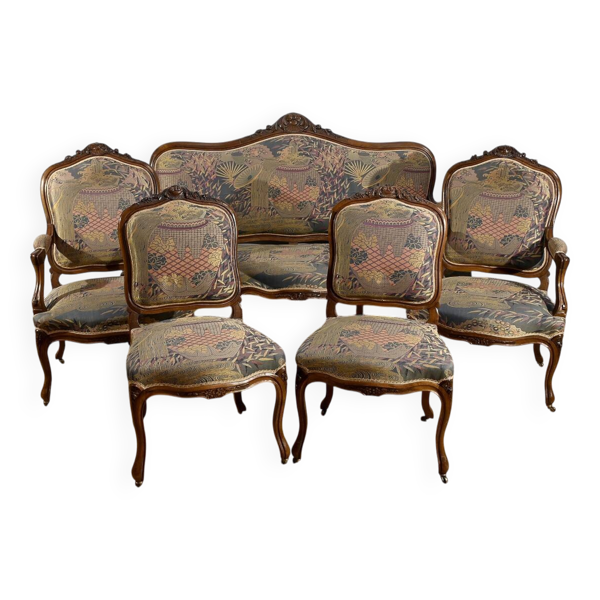 Salon de style Louis XV en Noyer – 1920