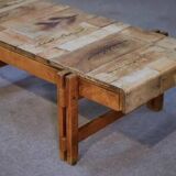 Coffee table in beech and ceramic by Roger Capron, 1960s