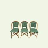 Set of 3 woven rattan bistro chairs Drucker SA
