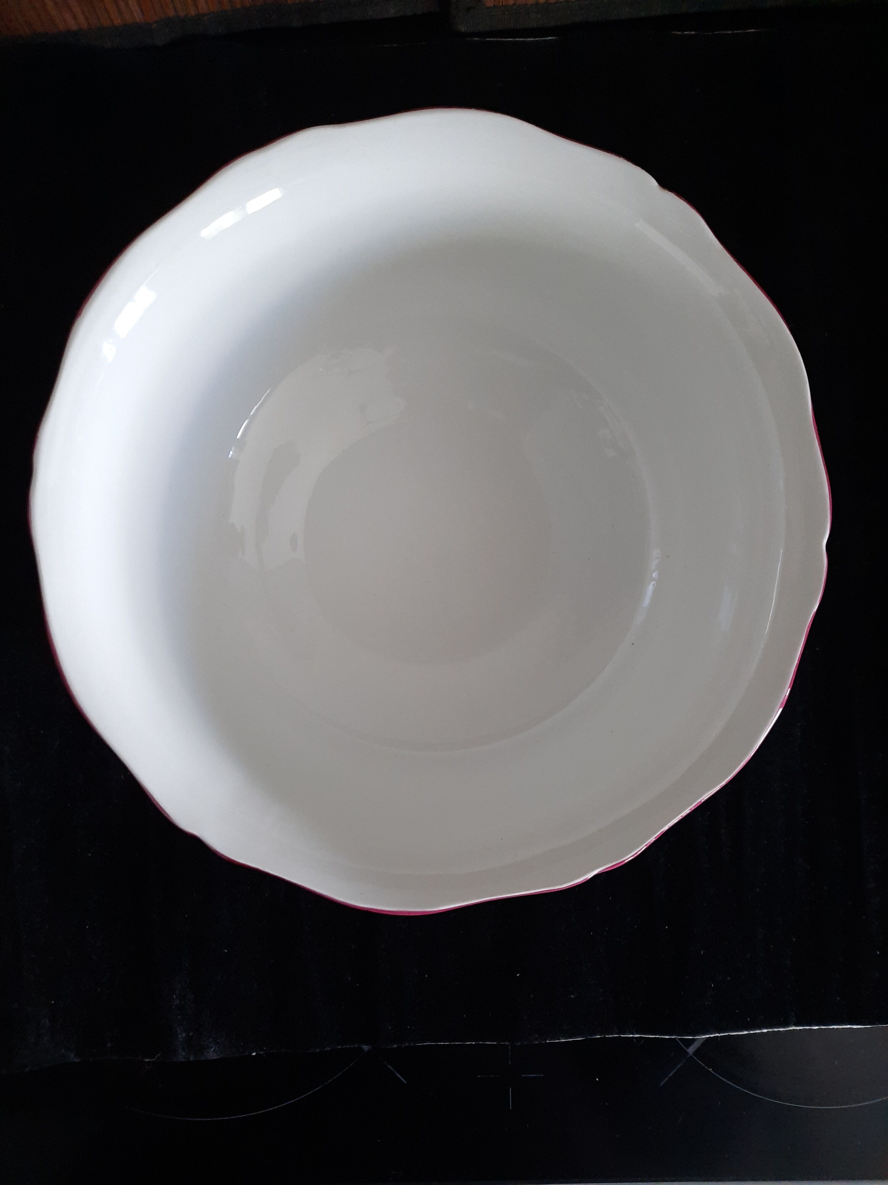 Ceramic salad bowl Old Saint-Amand – floral decoration – very good condition