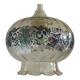 French Vintage Clear Glass Ceiling Light with Colourful Floral Decoration