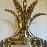 Bronze and polished glass suspension circa 1900