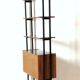 Modular storage cabinet and teak bookcase. Italy, 60s