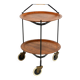 Folding Mid Century serving trolley with removable teak pagwood trays