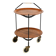 Folding Mid Century serving trolley with removable teak pagwood trays