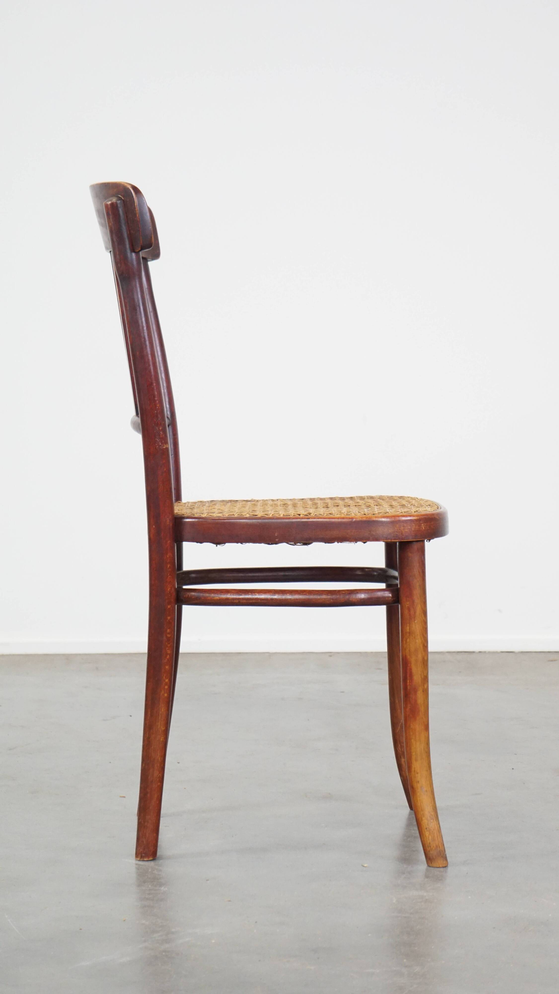 Original vintage Thonet design bistro chair with matte seat