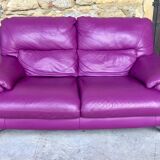 Pair of 80s leather sofas