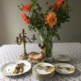 Service à dessert en porcelaine royale de luxe 1960