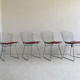 Set of 4 chrome side chairs Bertoia from Knoll, c.1960