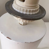 Vintage bowling lamp, turned wood, 1960s