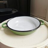 Vintage enameled metal dish