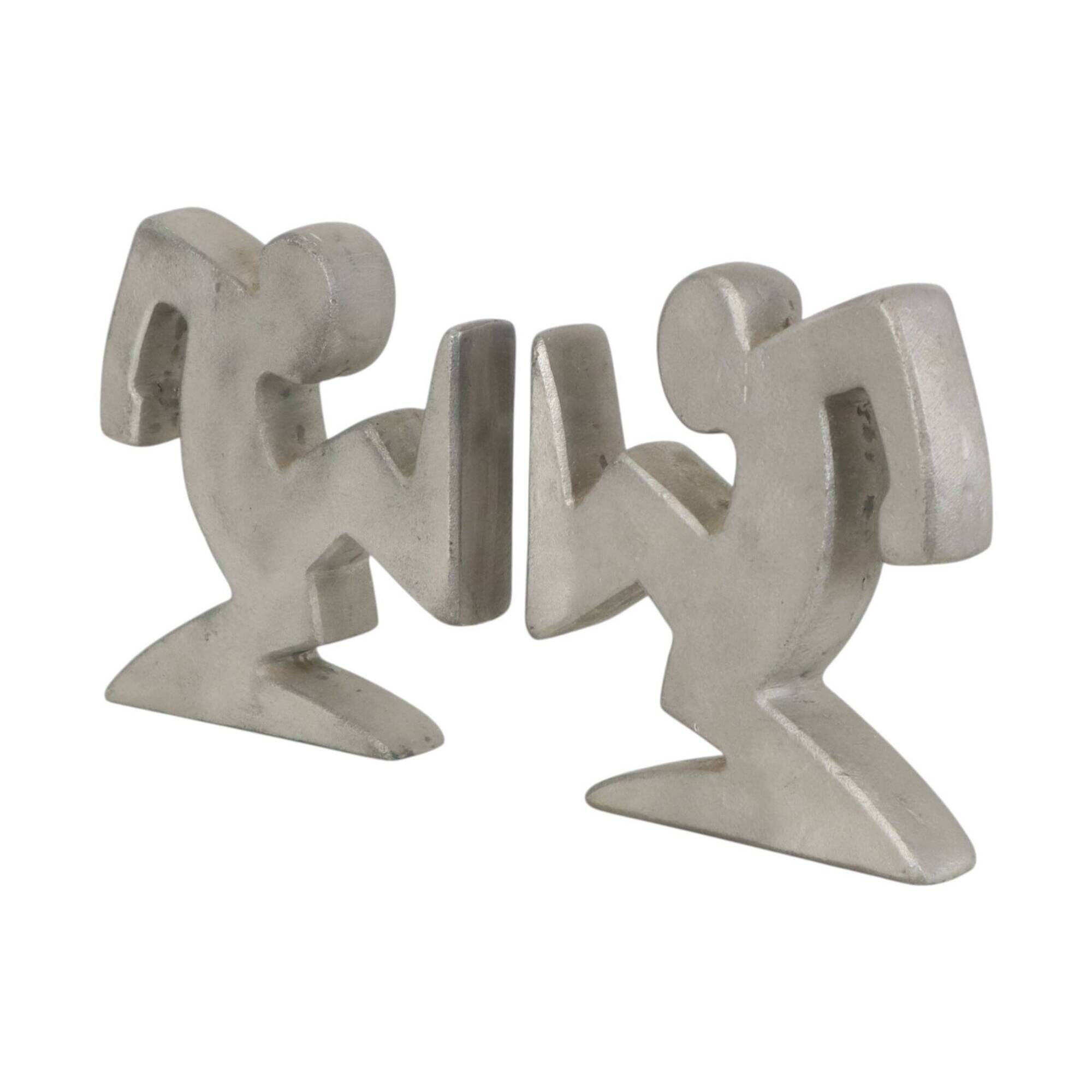 Designer Metal Bookends – La Linea (Osvaldo Cavandoli)