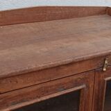 Armoire ancienne vitrée en bois avec quatre portes