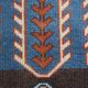 Tapis de couloir persan vintage noir et bleu