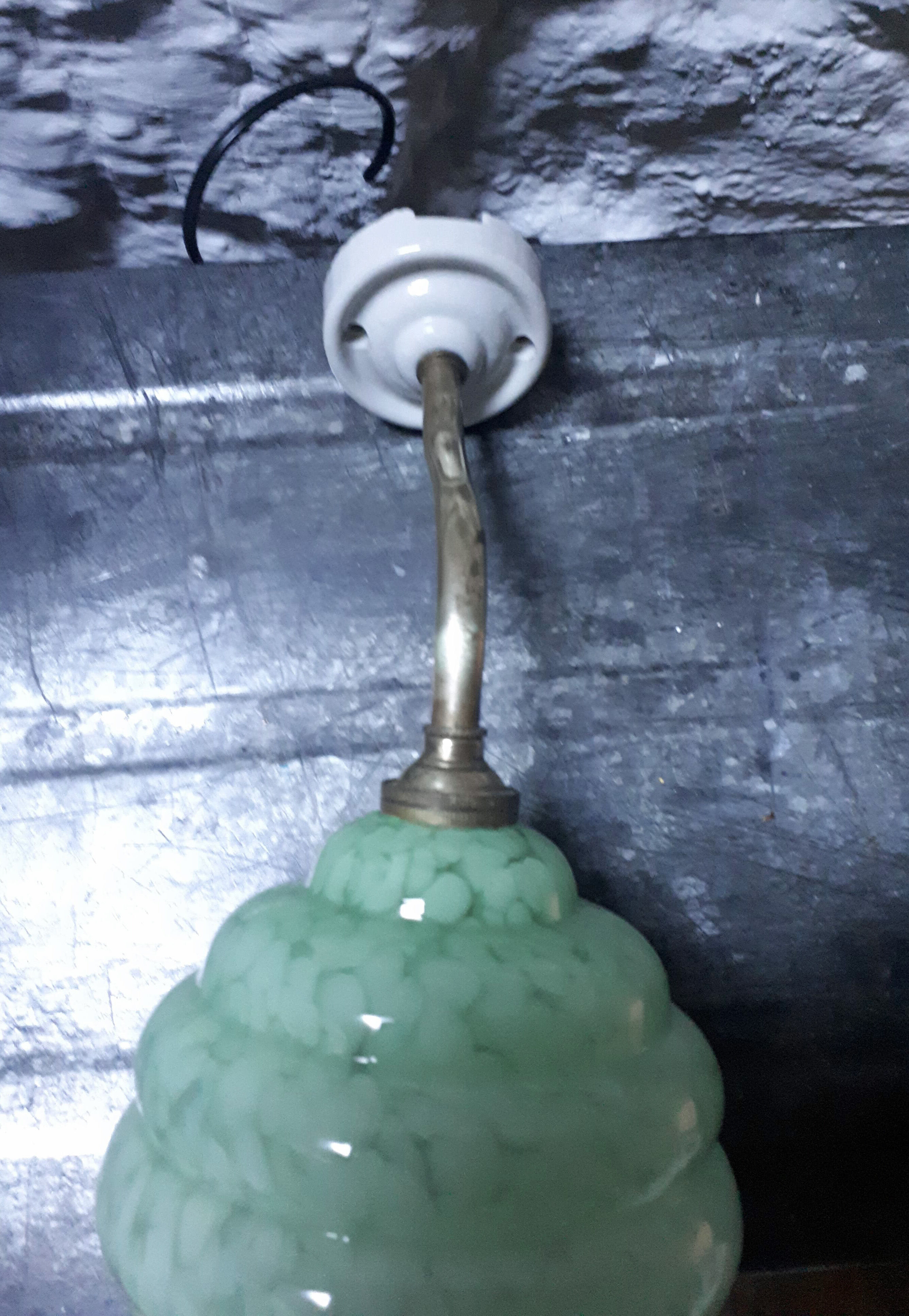 Clichy glass swan collar sconce