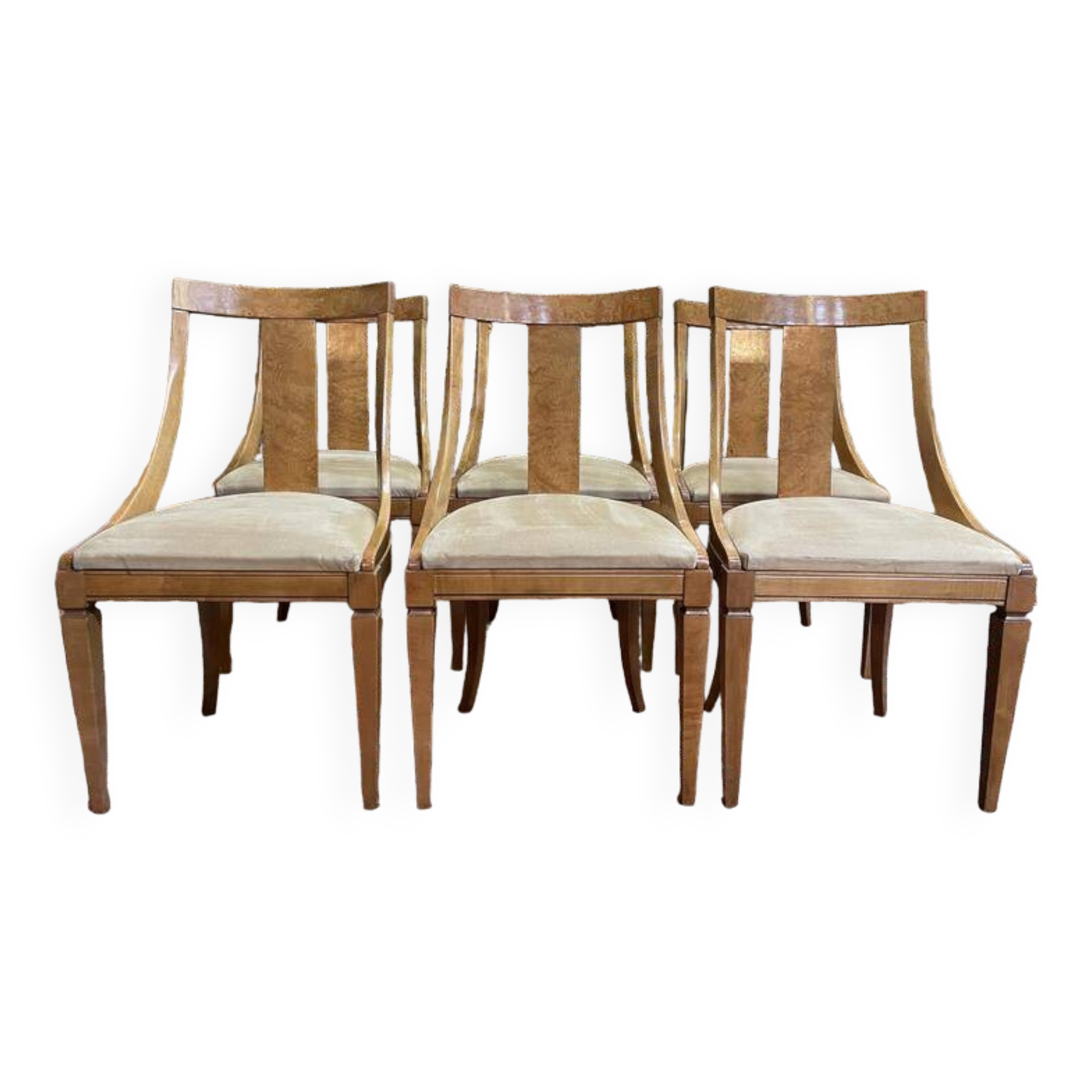 Set of 6 Empire style gondola chairs