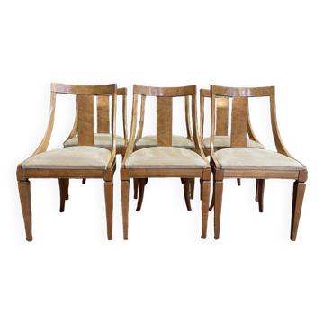 Set of 6 Empire style gondola chairs