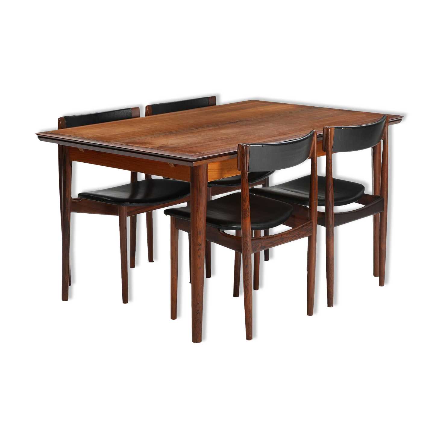 Danish Palisander Dining Set by Henry Rosengren Hansen